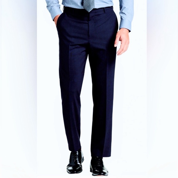 Kenneth Cole Premium Stretch Slim-Fit Dark Blue Dress Pants Men’s Size 36x32 - Picture 1 of 16